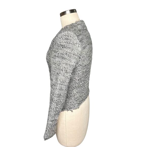 IRO Sveva Boucle Tweed Snap Front Gray Knit Jacket Women's Size 1 Small Career - Picture 2 of 14